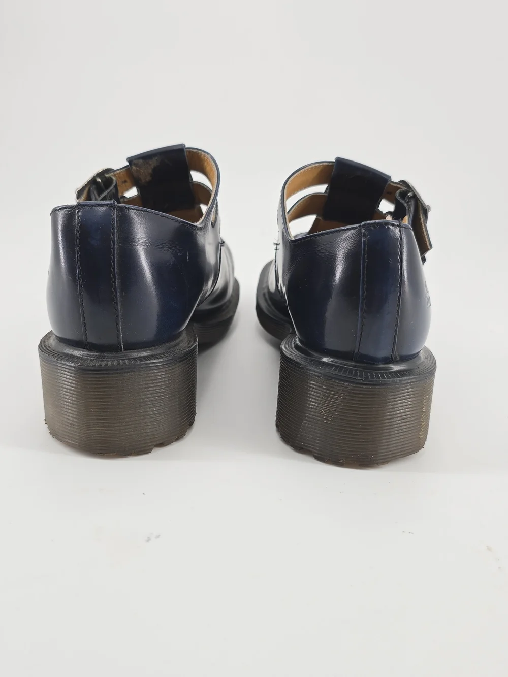 Vtg 90s Doc Martens 8305 Navy Double Strap Mary Janes 4 UK US Womens 6 Rare
